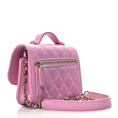 Chanel Caviar Quilted Business Affinity Clutch With Chain Flap Lilac 3 of 15