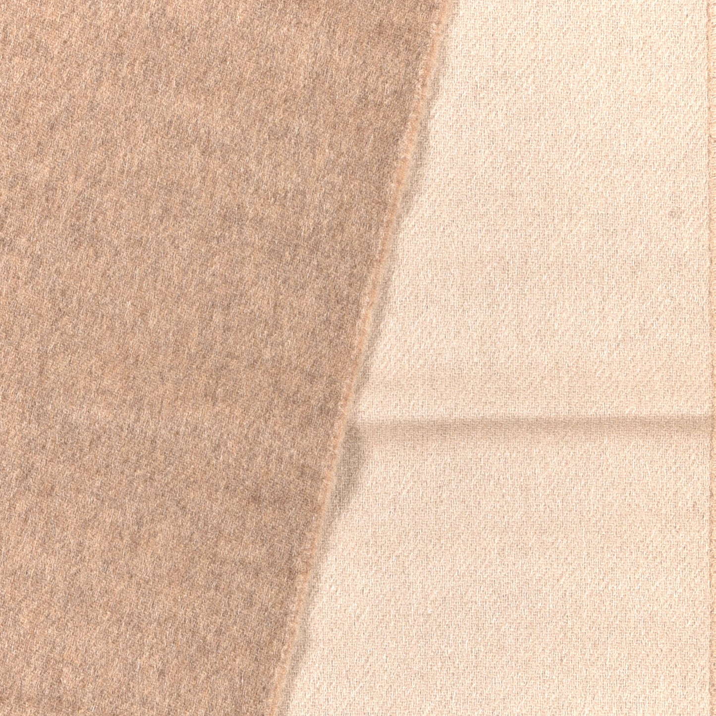 Cashmere Recto Verso Muffler Marron Glace Craie