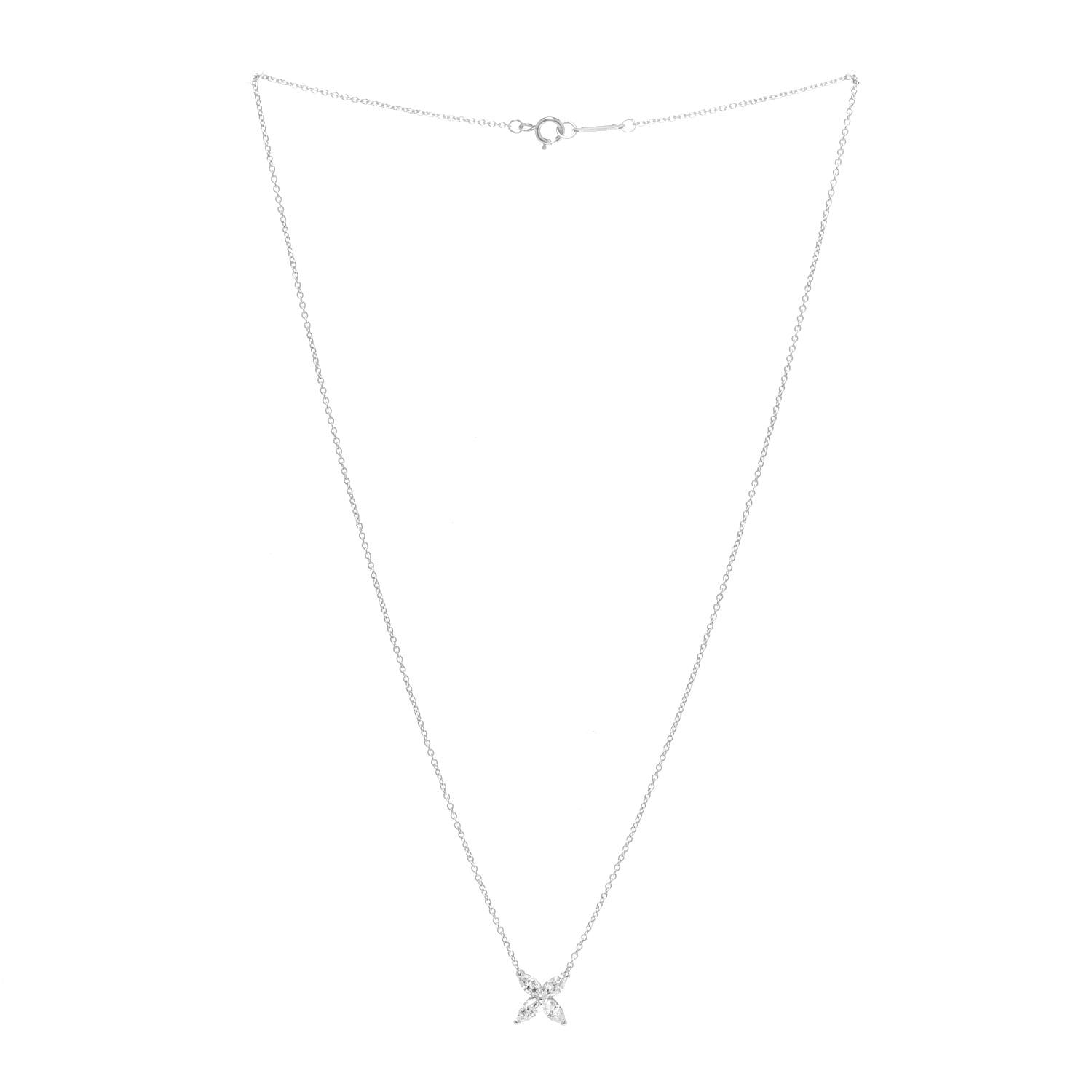 Tiffany Platinum Diamond Medium Victoria Necklace 3 of 6