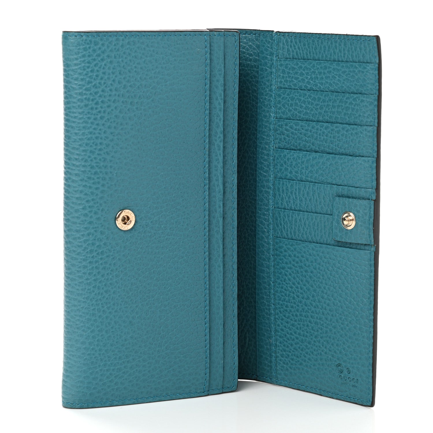 Gucci Dollar Calfskin Interlocking G Continental Wallet Deep Cobalt 5 of 9