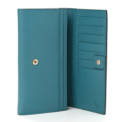 Gucci Dollar Calfskin Interlocking G Continental Wallet Deep Cobalt 5 of 9
