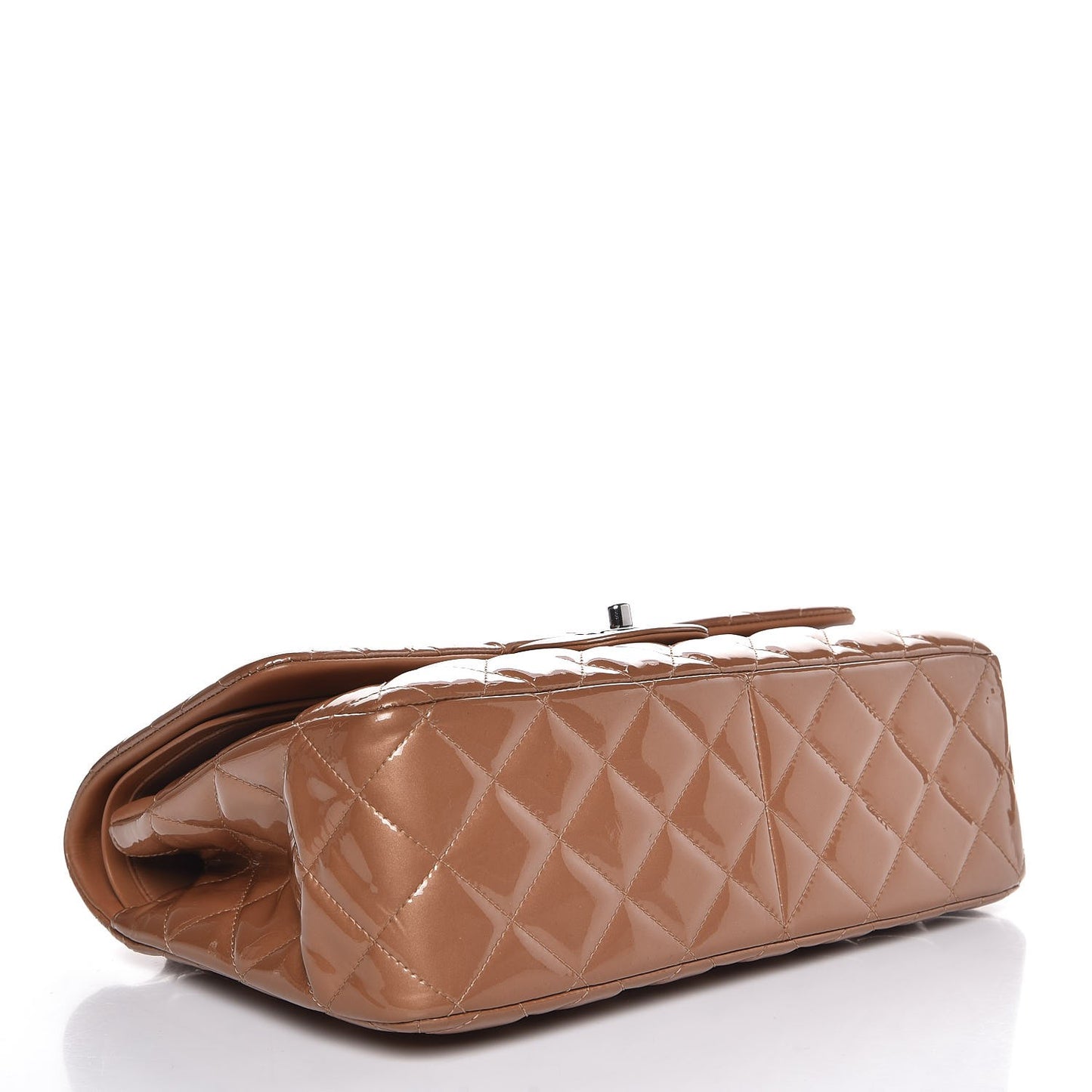 Patent Quilted Jumbo Double Flap Bronze