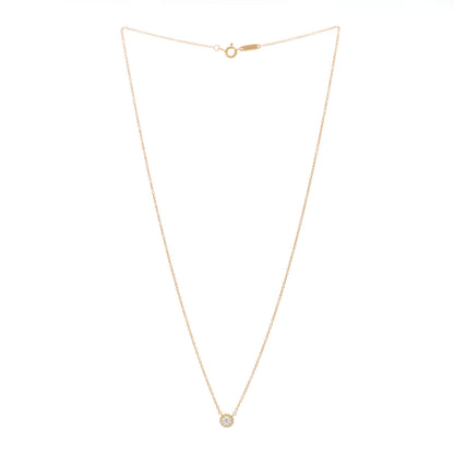 Tiffany 18K Rose Gold Diamond .16ctw Circlet Pendant Necklace 2 of 5