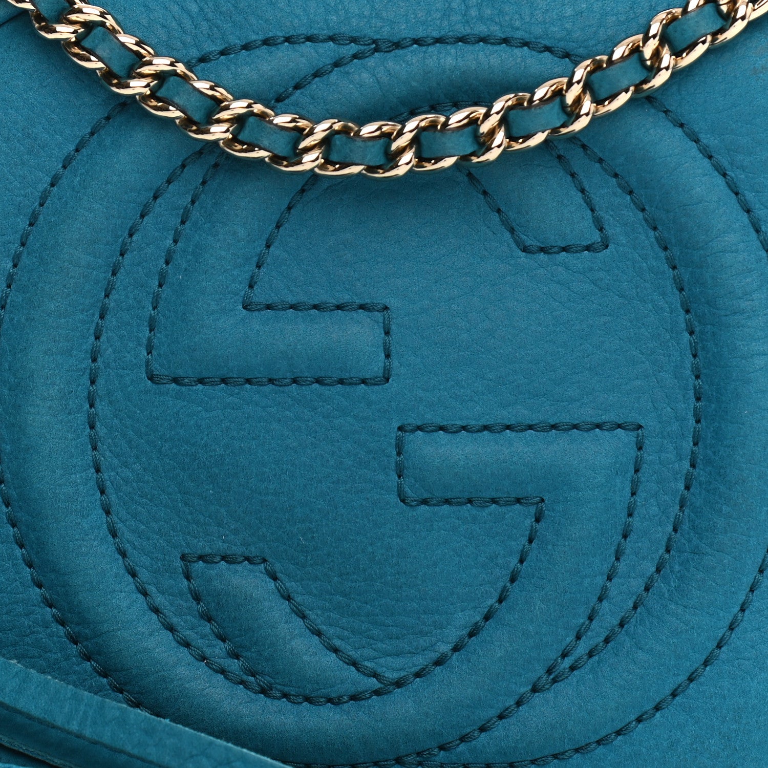 Gucci Vitello Range Mini Soho Chain Bag Deep Cobalt 23 of 31