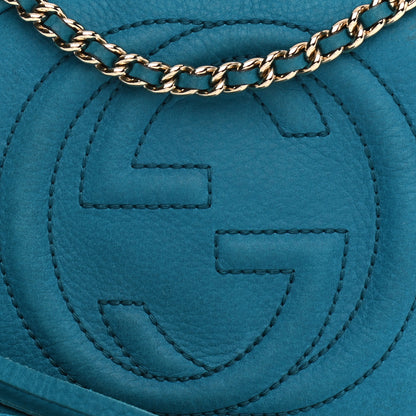 Gucci Vitello Range Mini Soho Chain Bag Deep Cobalt 23 of 31