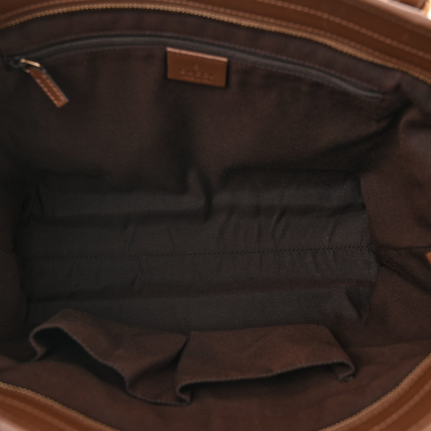 GG Supreme Monogram Medium Joy Tote Brown