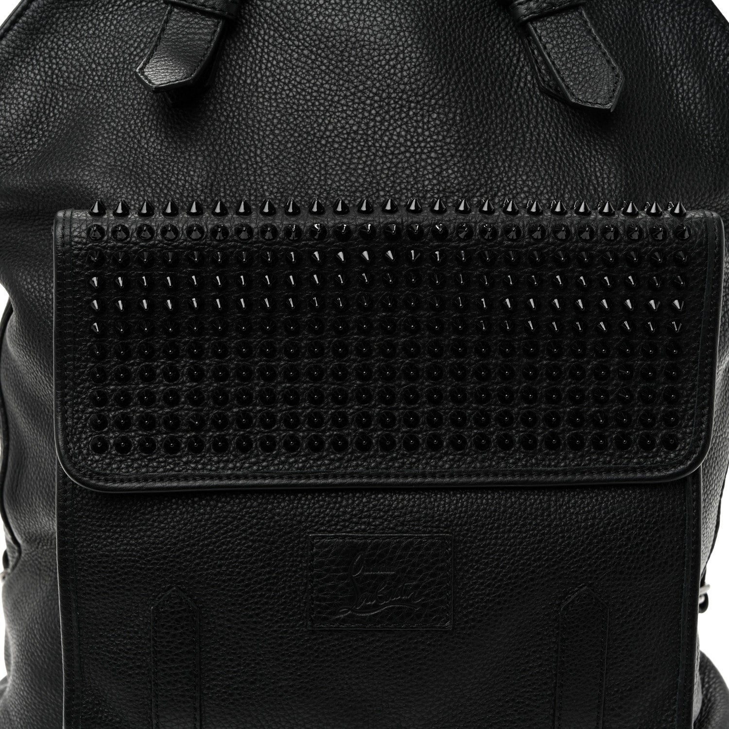Christian Louboutin Calfskin Spikes Syd Backpack Black 7 of 9