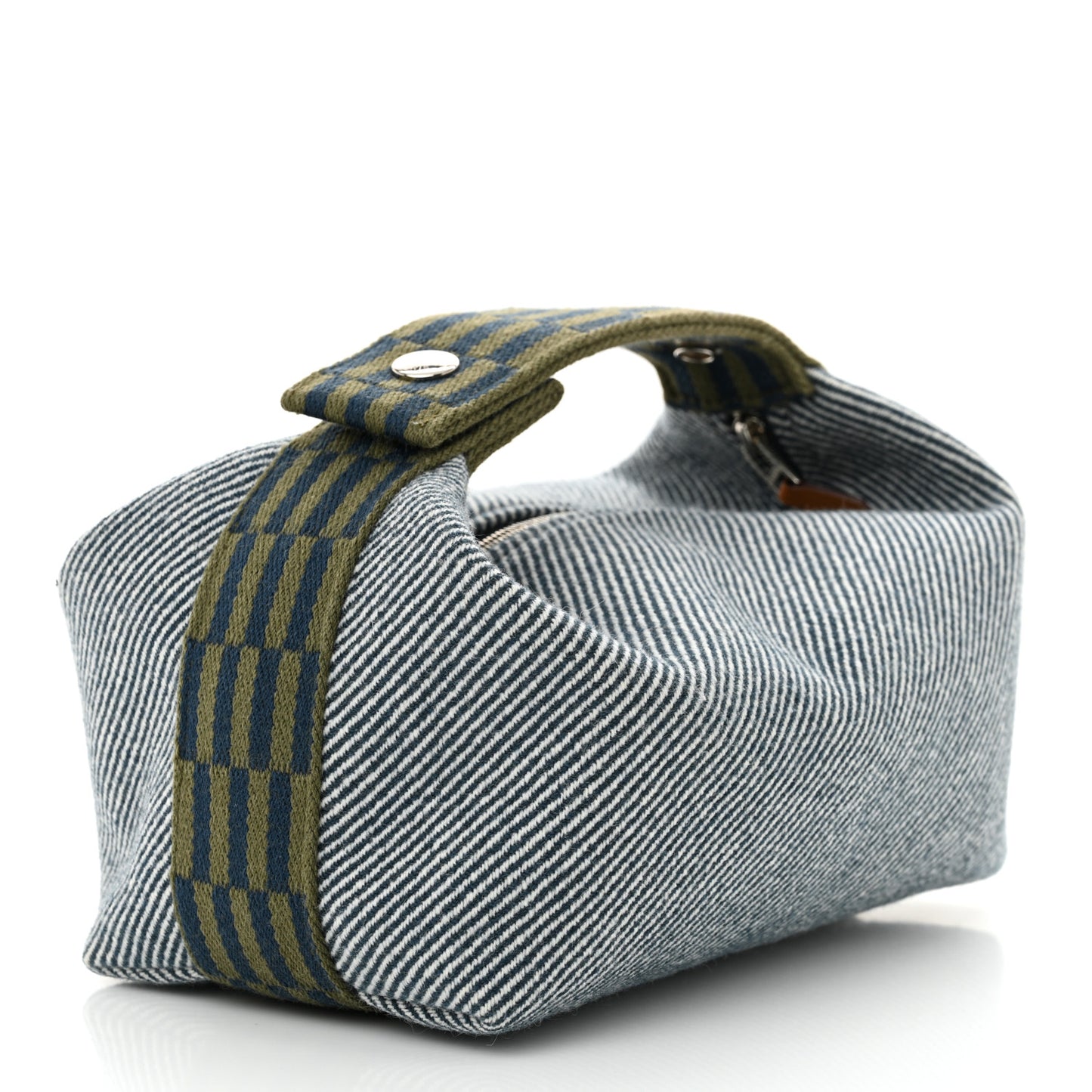 Wool Small Bride-A-Brac H Natte Pouch Bleu Abysse