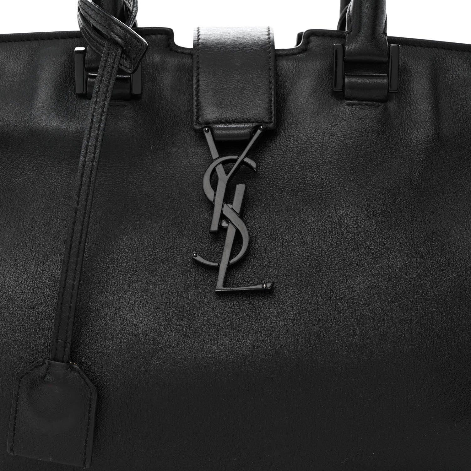 Saint Laurent Calfskin Small Monogram Cabas Black 8 of 17