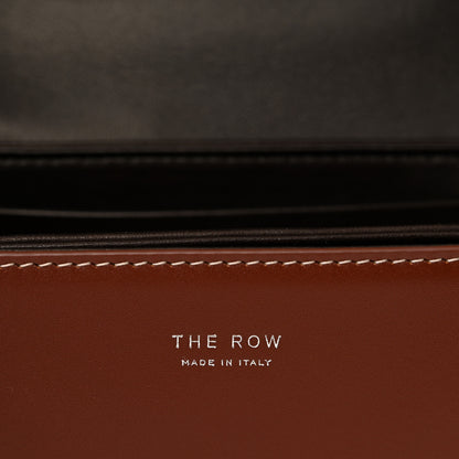 The Row Polished Saddle Calfskin The Sofia 8.75 Crossbody Cherry Wood 6 of 9