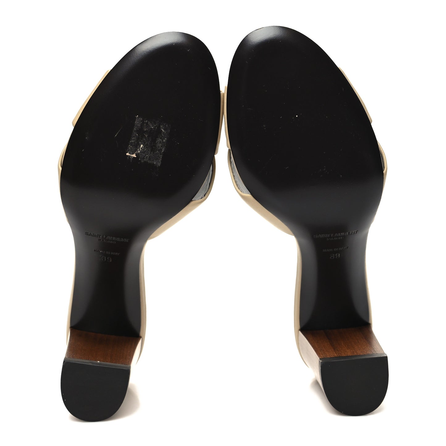 Lambskin Bianca Mules 39 Beige