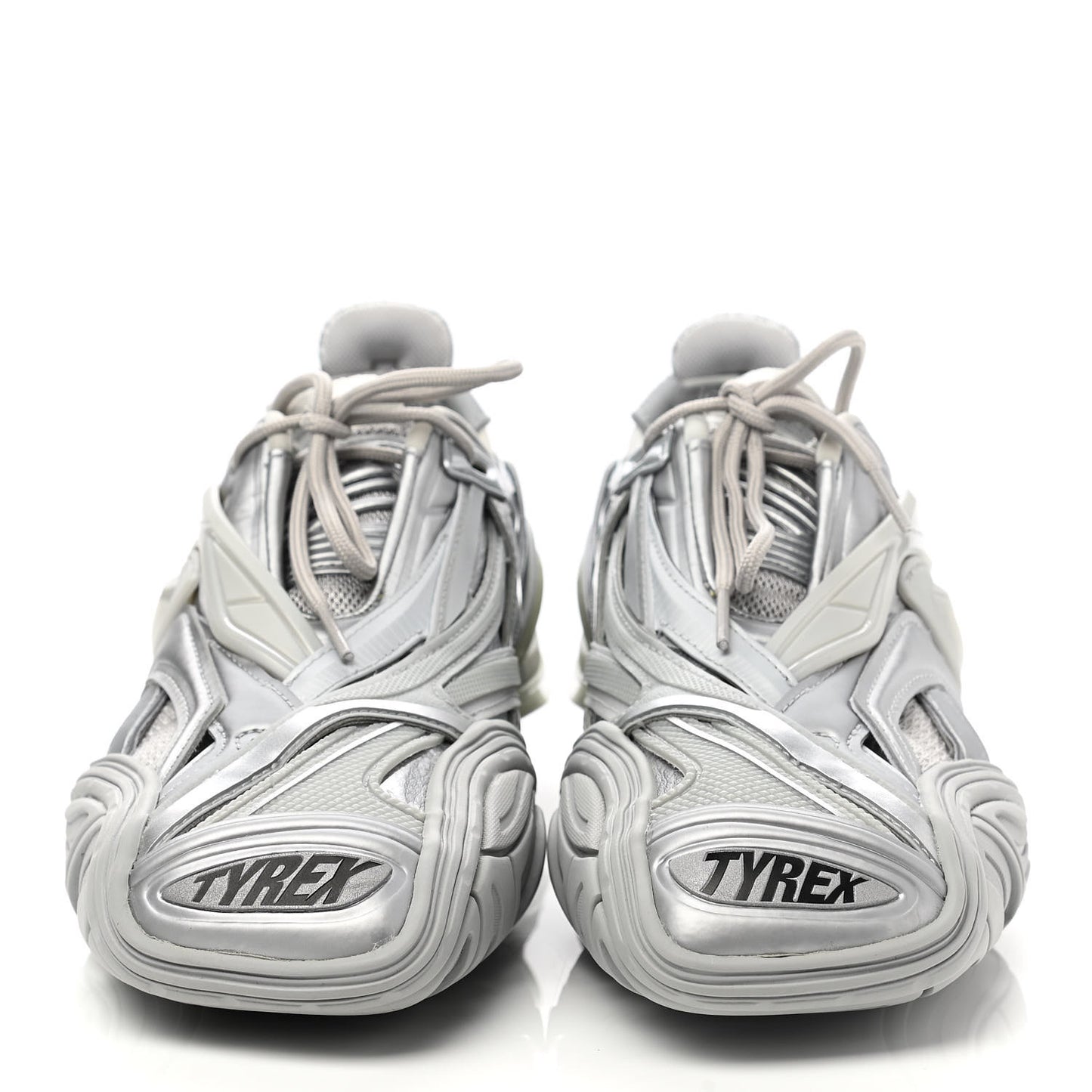 Metallic Rubber Mesh Womens Tyrex Sneakers 39 Monocolor Silver