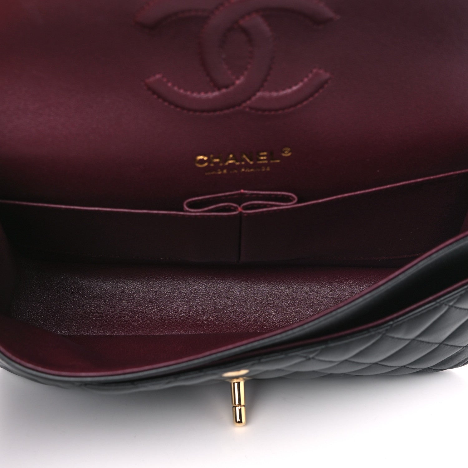Chanel Lambskin Quilted Medium Double Flap Black 4 of 6