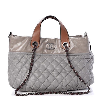 Chanel Iridescent Calfskin Quilted Small In The Mix Tote Grey 1 of 9
