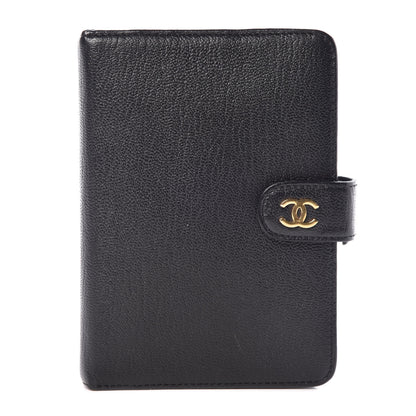 Chanel Goatskin Small Ring Agenda Planner Black 1 of 7