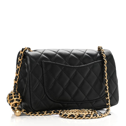 Chanel Lambskin Quilted Mini Rectangular Pearl Crush Flap Black 3 of 11