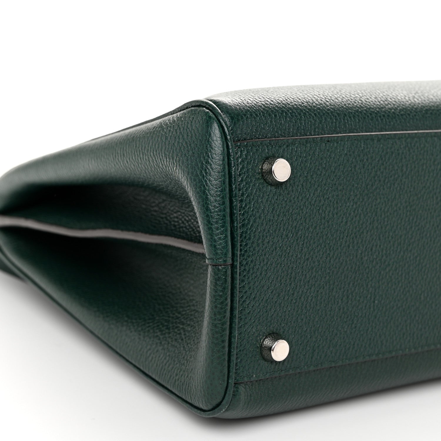 Gucci Grainy Calfskin Small Zumi Top Handle Bag Vintage Green 10 of 11
