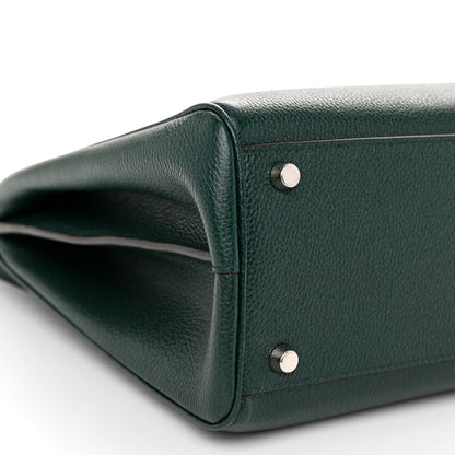 Gucci Grainy Calfskin Small Zumi Top Handle Bag Vintage Green 10 of 11