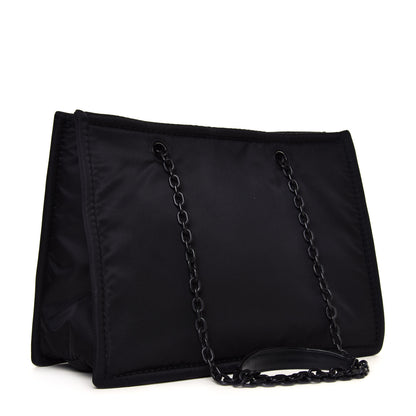 Prada Tessuto Nylon Chain Tote Black 5 of 12