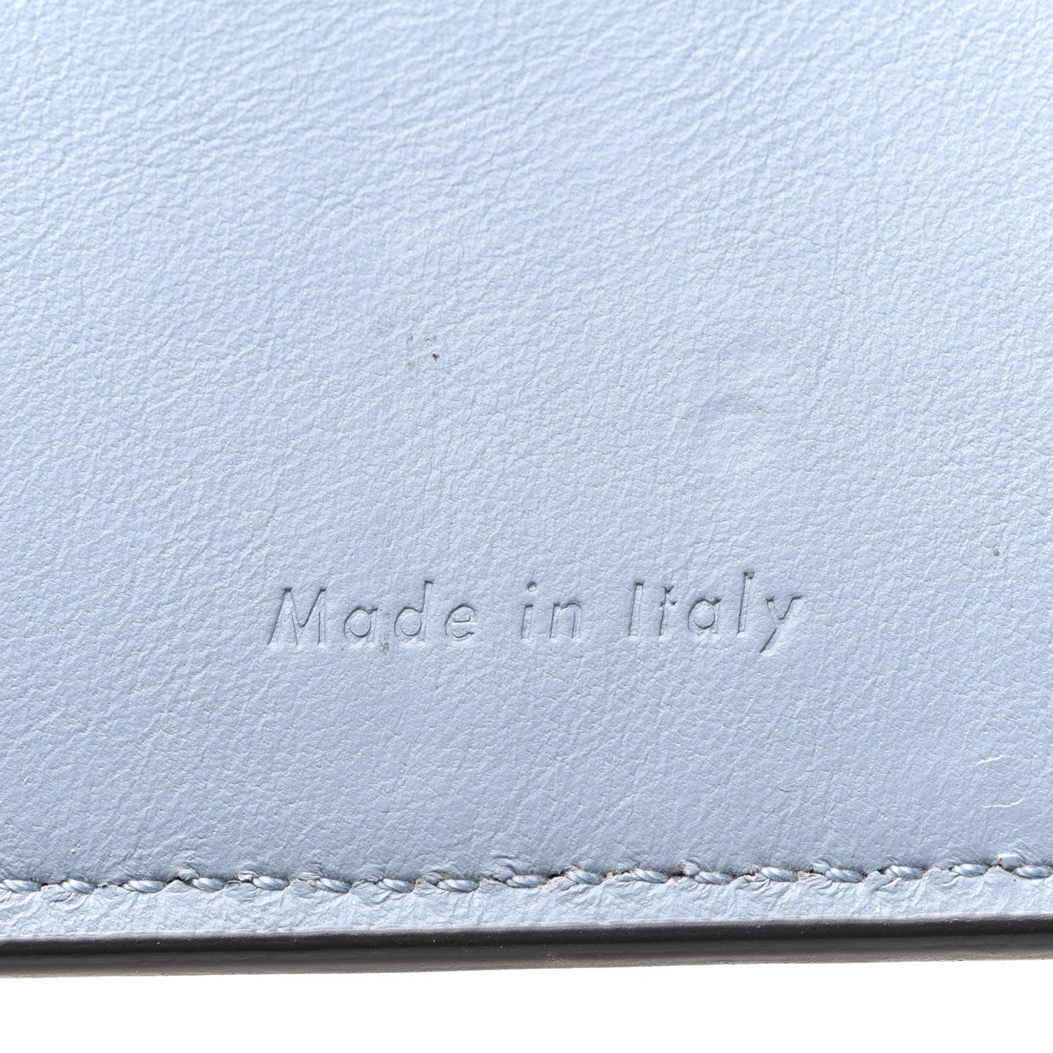 Celine Grained Calfskin Medium Multifunction Strap Wallet Grey Blue 6 of 8