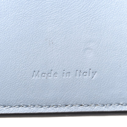 Celine Grained Calfskin Medium Multifunction Strap Wallet Grey Blue 6 of 8