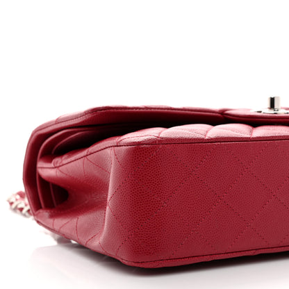 Chanel Caviar Quilted Medium Double Flap Dark Red 9 of 10