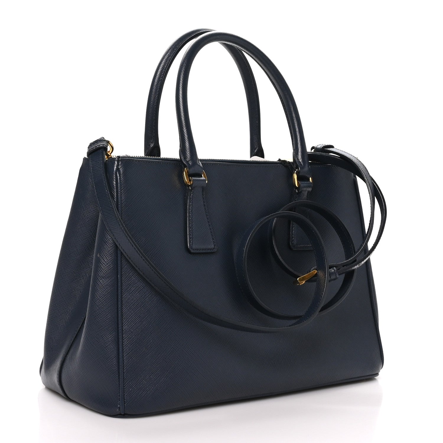 Prada Saffiano Medium Galleria Double Zip Tote Baltico 2 of 8