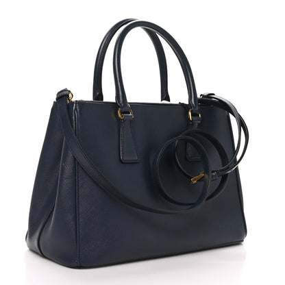 Prada Saffiano Medium Galleria Double Zip Tote Baltico 2 of 8