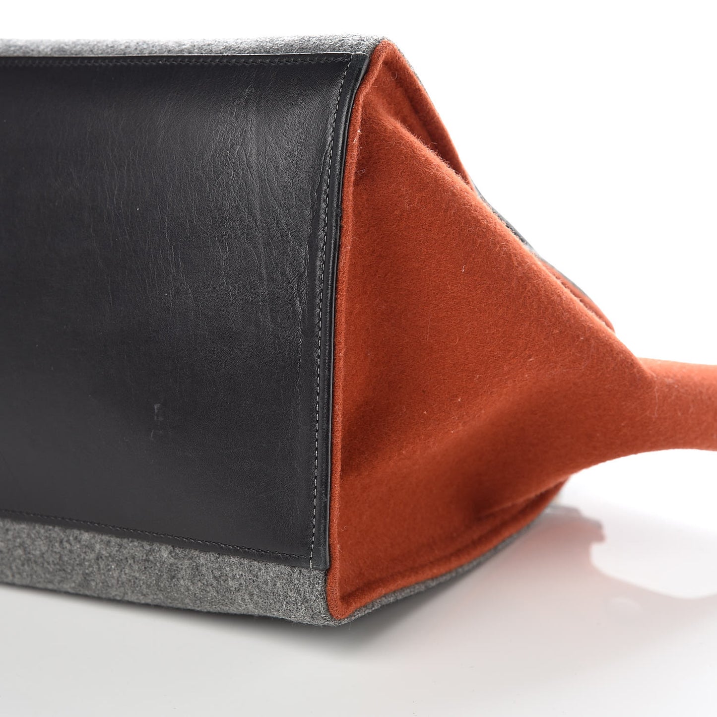 Felt Smooth Calfskin Tri-color Medium Trapeze Brick
