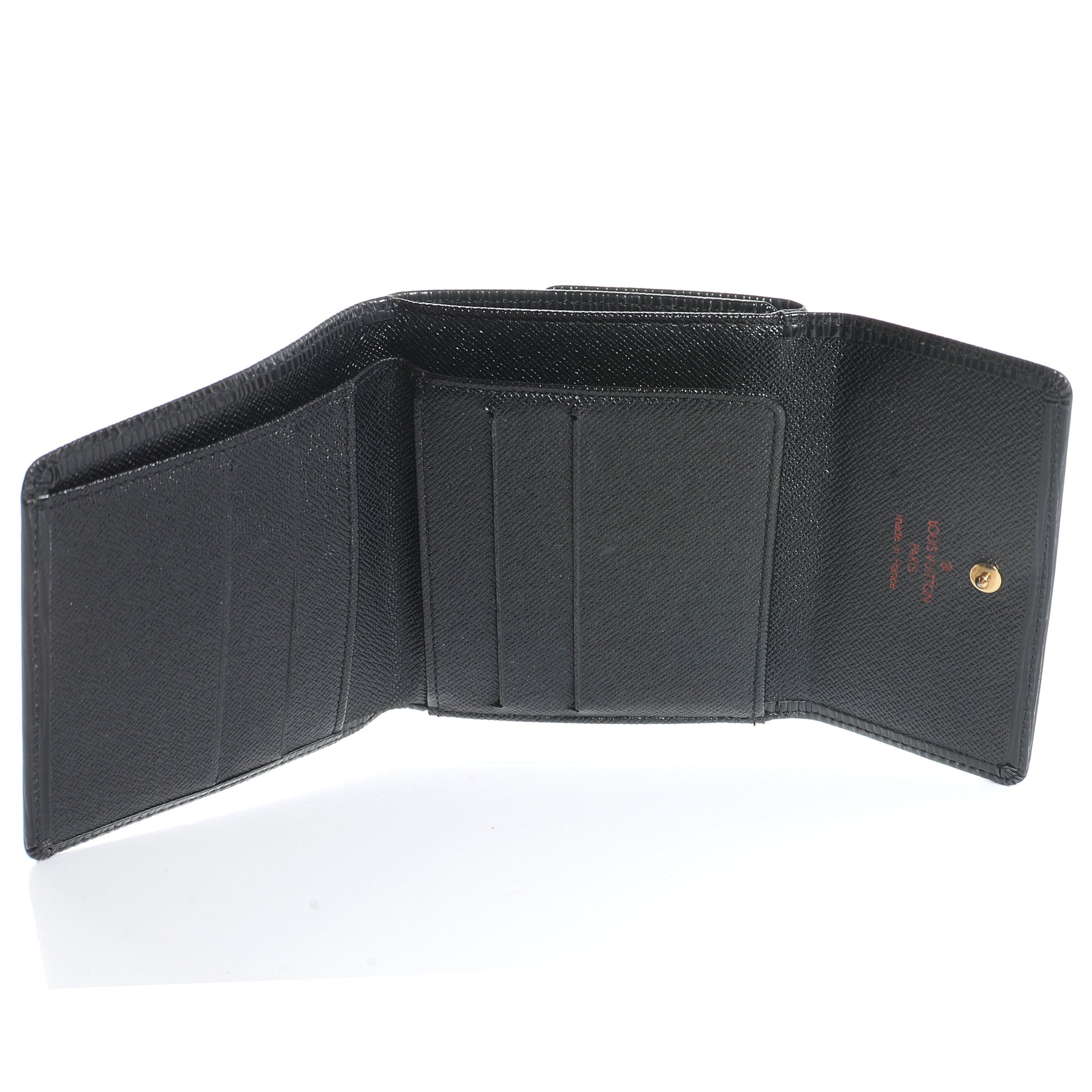 Louis Vuitton Epi Porte-Monnaie Tresor Wallet Black 5 of 7