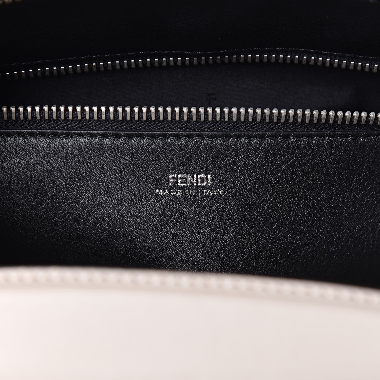 Fendi Vitello Baltico Dolce DotCom Satchel Latte Black 9 of 13