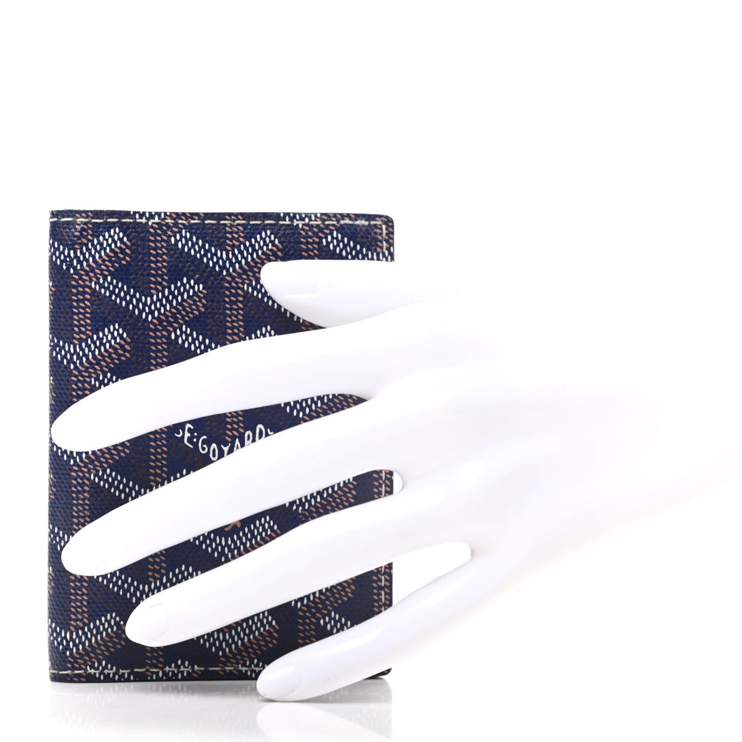 Goyardine Saint Marc Folding Card Case Navy
