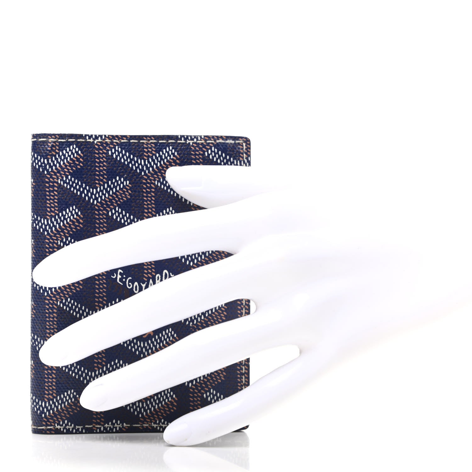 Goyard Goyardine Saint Marc Folding Card Case Navy 2 of 7