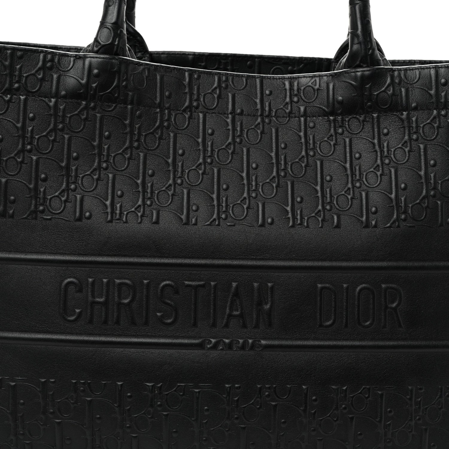 Christian Dior Oblique Calfskin Embossed Medium Book Tote Black 8 of 11