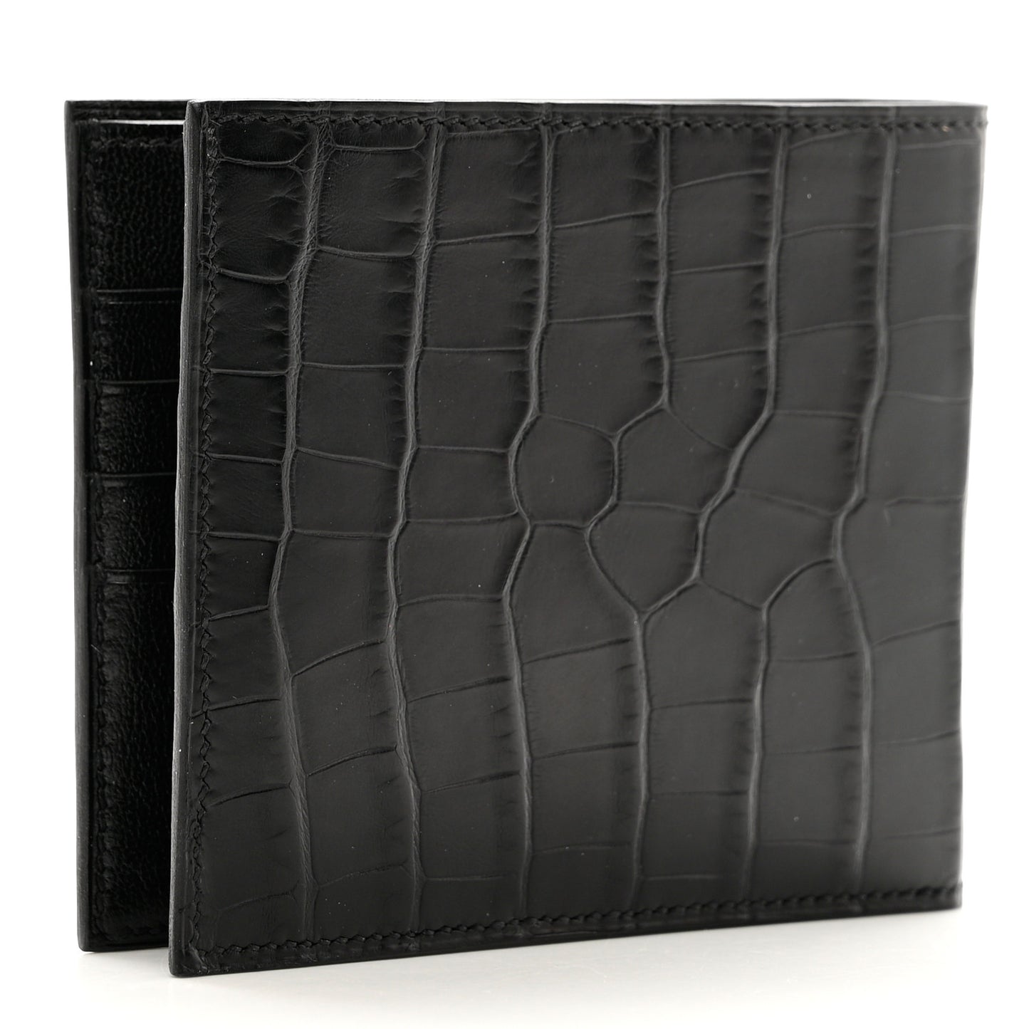 Matte Alligator MC2 Copernic Compact Wallet Black