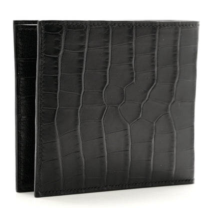 Hermes Matte Alligator MC2 Copernic Compact Wallet Black 3 of 7