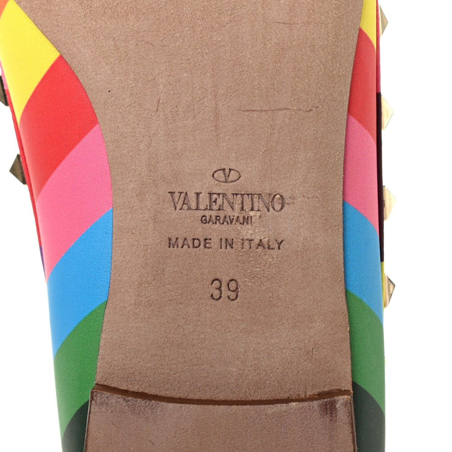 Valentino Garavani Nappa 1973 Rockstud Ballerina Flats 39 Multicolor 7 of 8