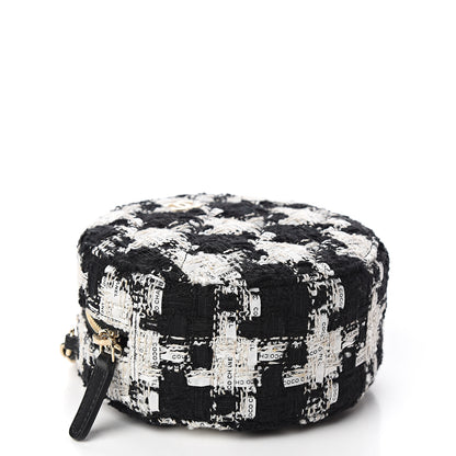 Chanel Tweed Round Clutch With Chain Black 3 of 10