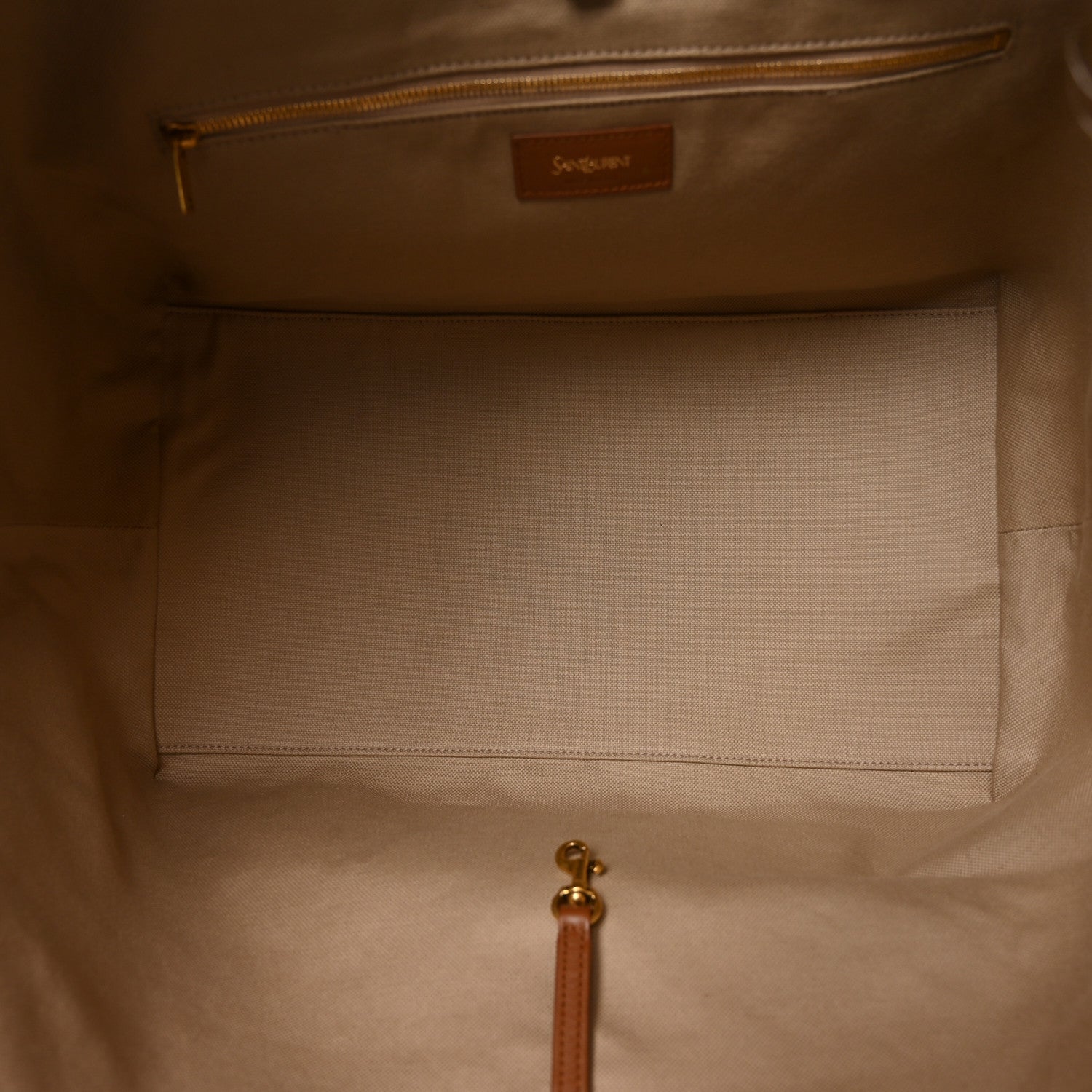 Saint Laurent Canvas Calfskin Y Tote Desert Dust Brick 5 of 10