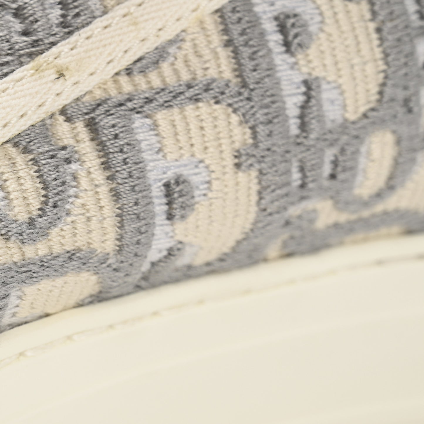 Canvas Oblique Walk'N'Dior Low Top Sneakers 39 Grey Stone