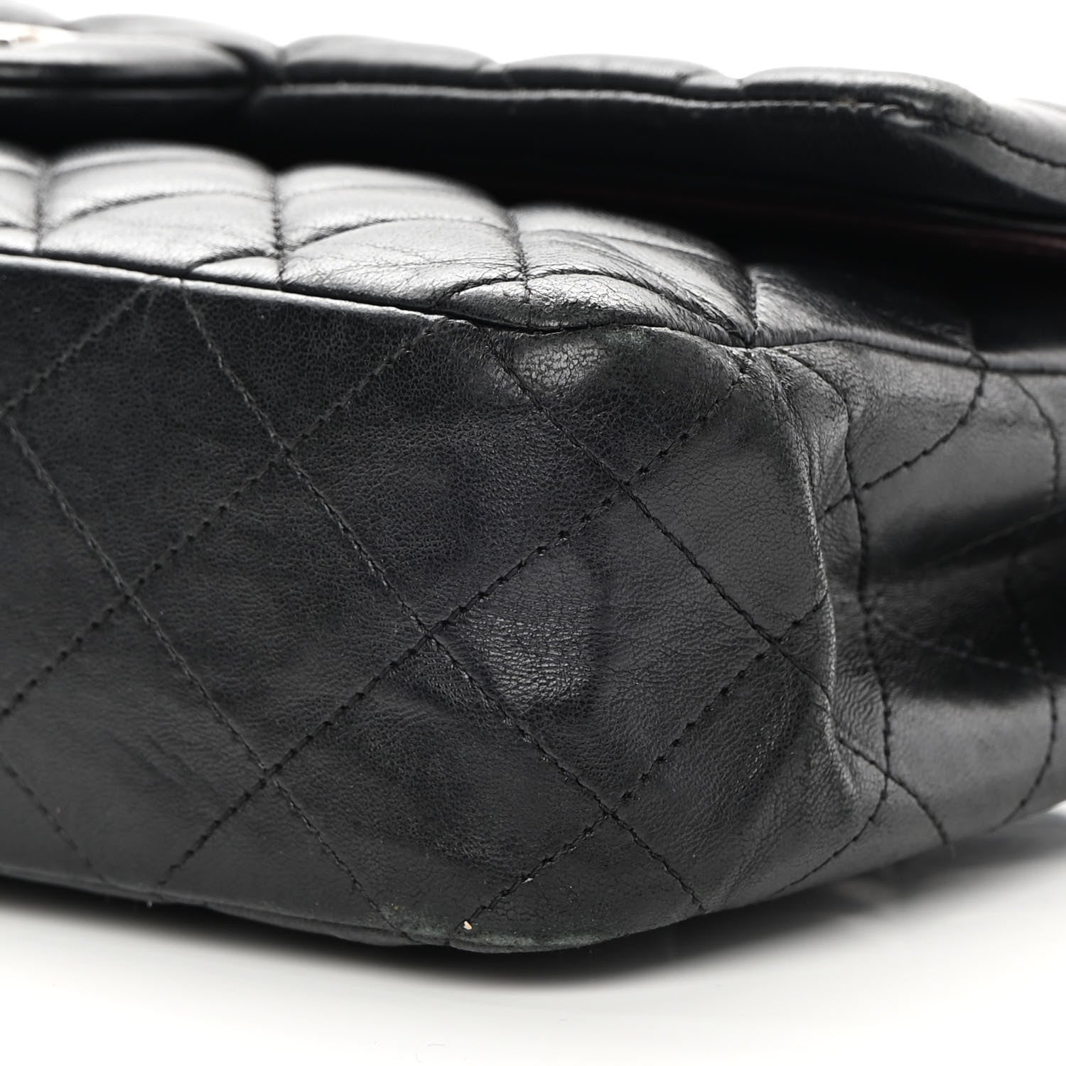 Chanel Lambskin Quilted Medium Double Flap Black 10 of 21