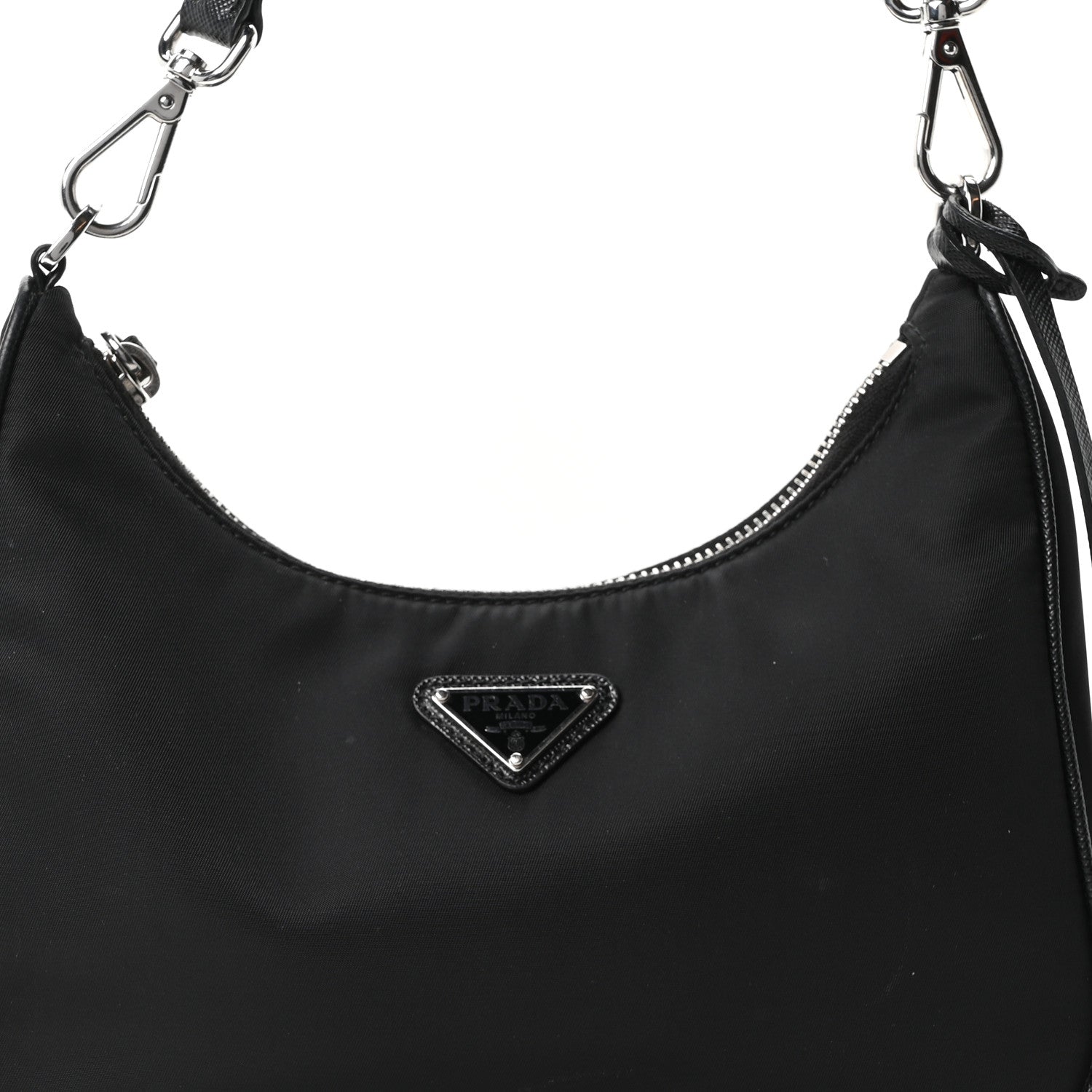 Prada Re-Nylon Saffiano Re-Edition 2005 Shoulder Bag Black 8 of 10