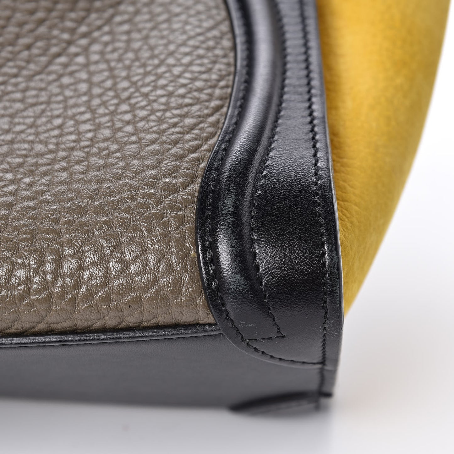 Bullhide Calfskin Suede Nano Tri-Color Luggage Amber
