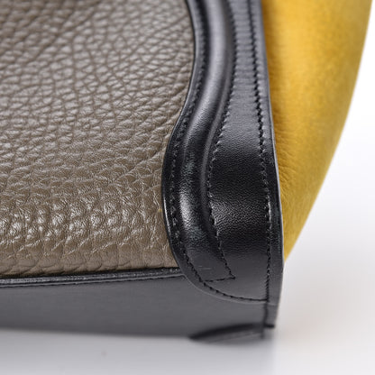 Celine Bullhide Calfskin Suede Nano Tri-Color Luggage Amber 14 of 17