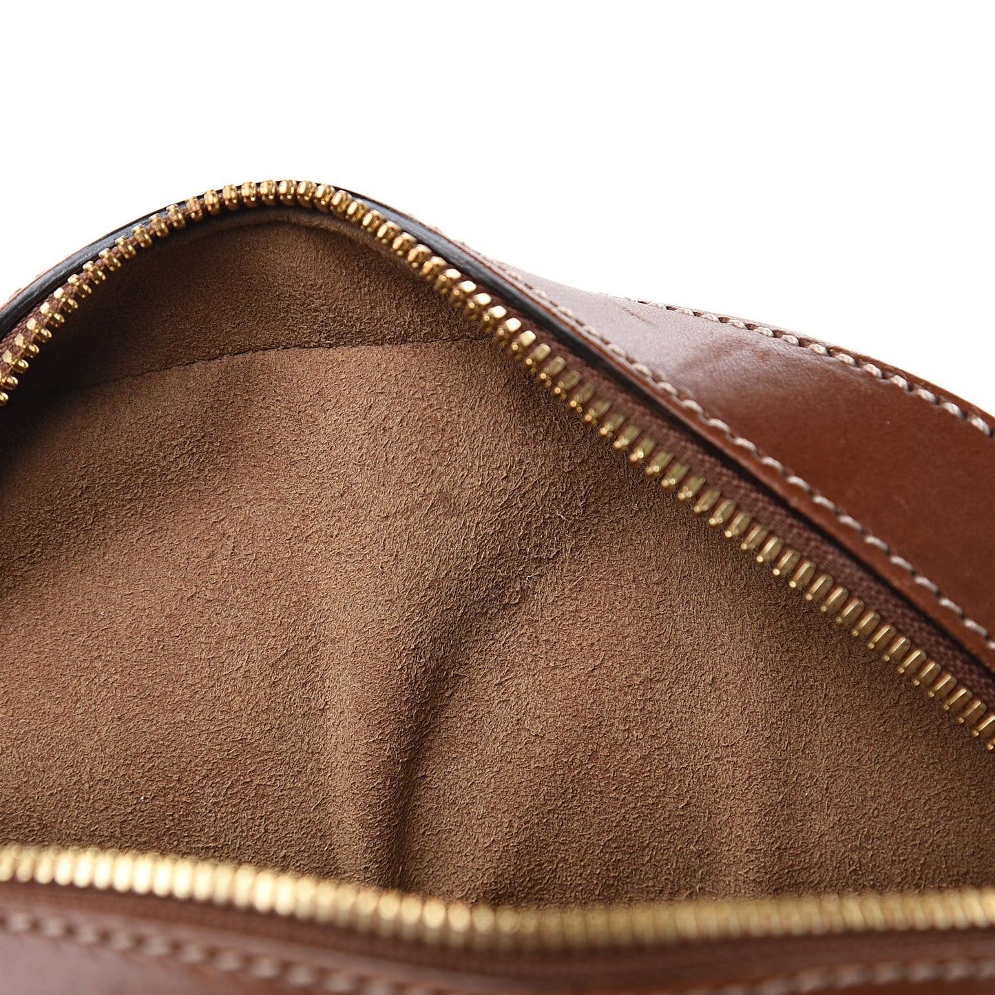 GG Supreme Monogram Cuoio Toscano Mini Chain Shoulder Bag Beige Ebony Cuir