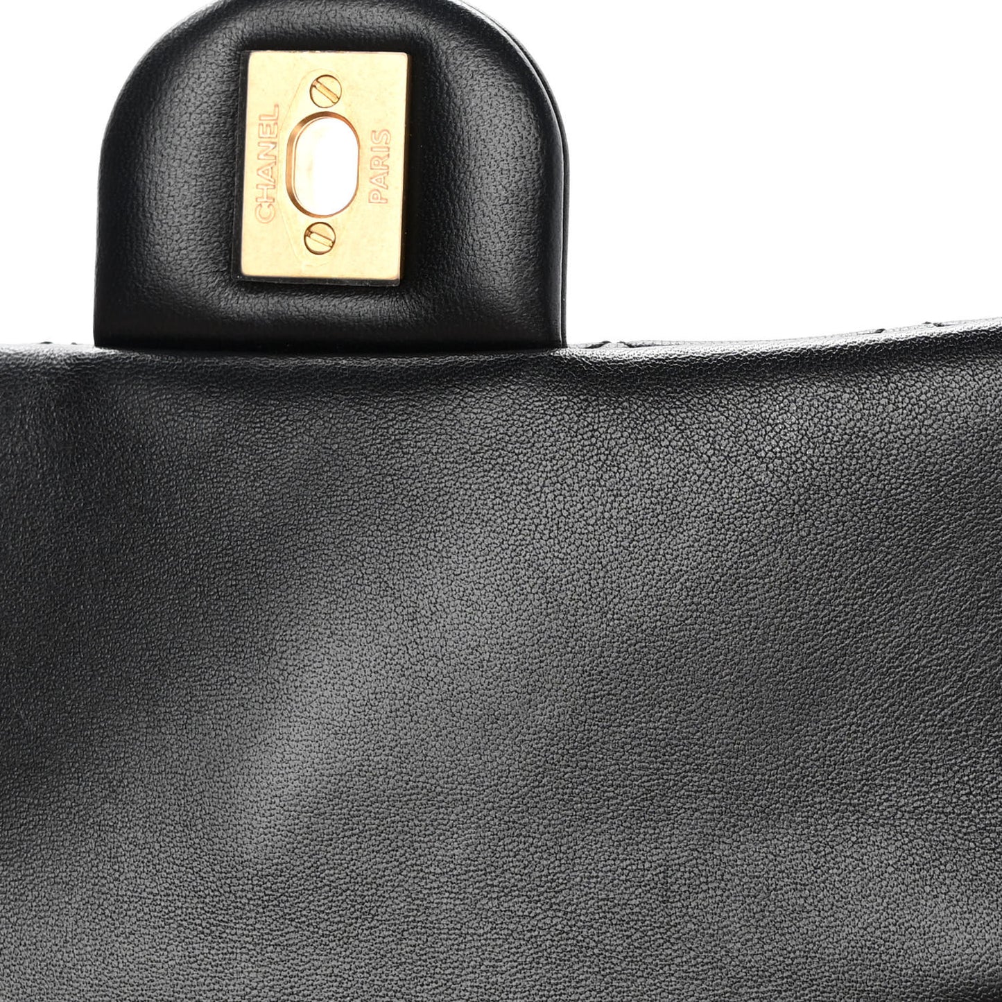 Lambskin Quilted Mini Rectangular Pearl Crush Flap Black
