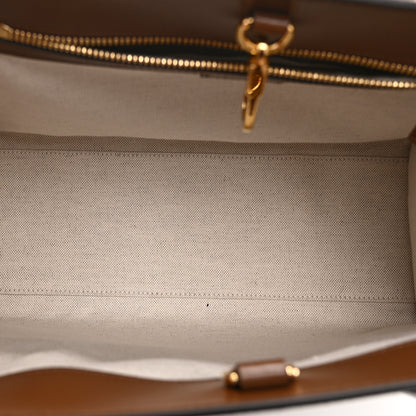 Gucci GG Supreme Monogram Azalea Calfskin Small Retro Interlocking G Tote Bag Beige Ebony Brown Sugar 5 of 10
