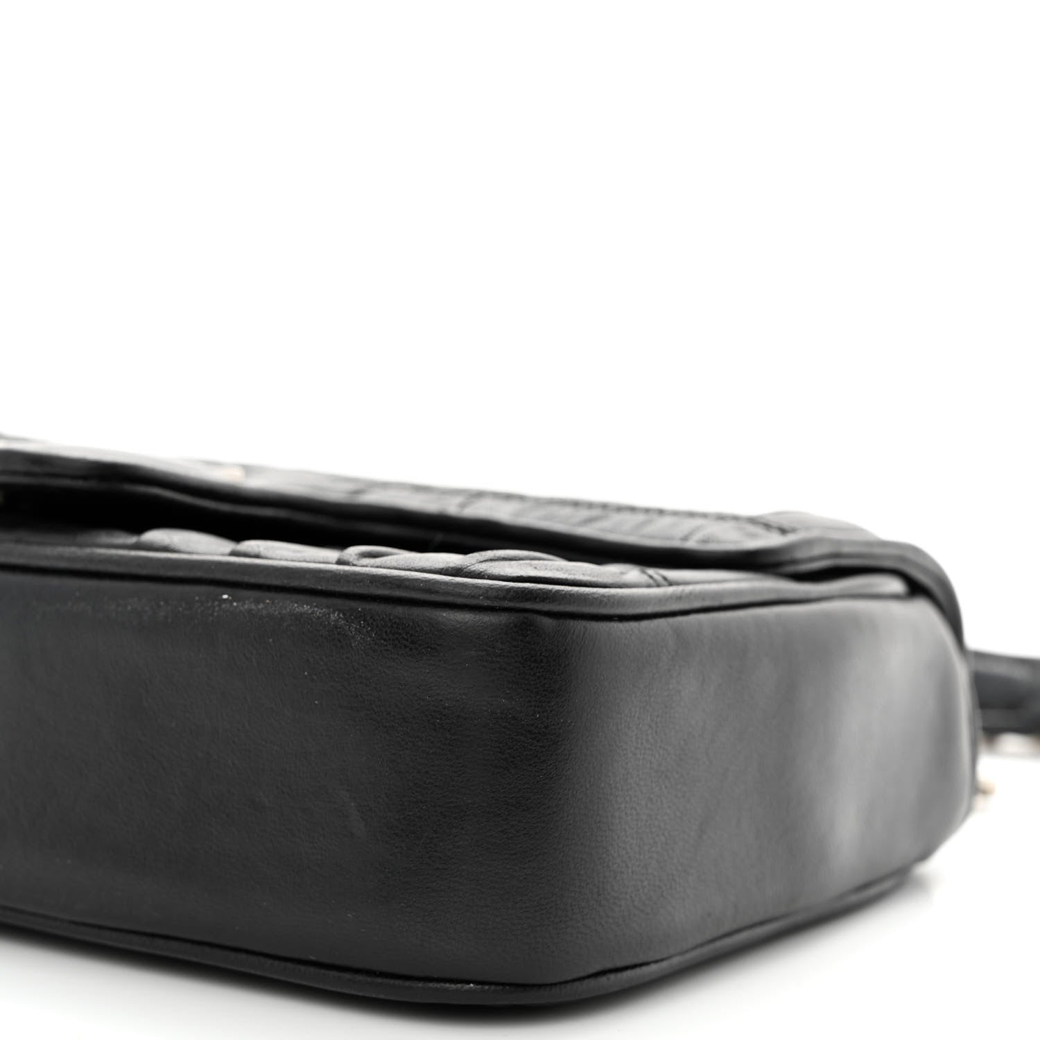 Prada Nappa Gaufre Small Chain Flap Shoulder Bag Black 11 of 11