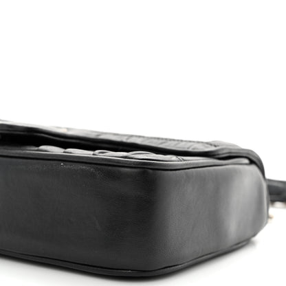Prada Nappa Gaufre Small Chain Flap Shoulder Bag Black 11 of 11