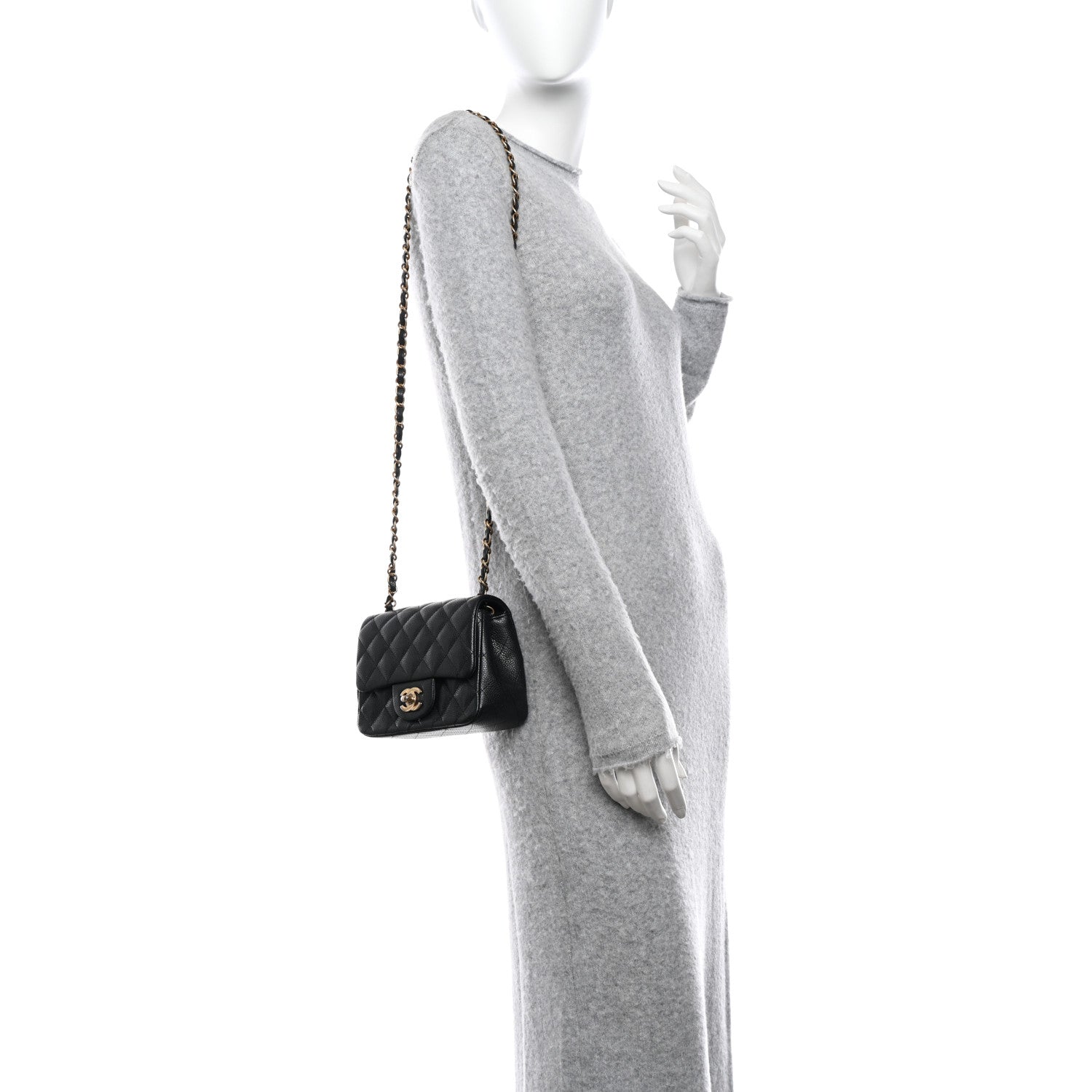Chanel Caviar Quilted Mini Square Flap Black 2 of 10